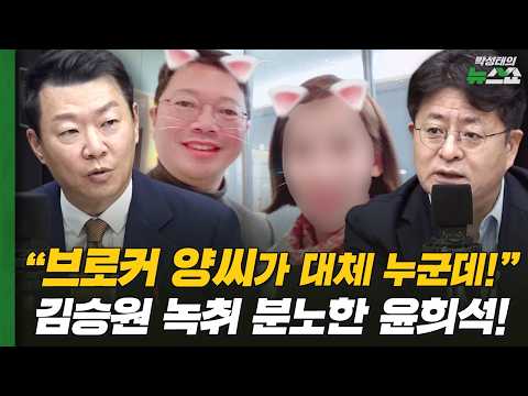 윤희석 "김승원, 전문 브로커도 아닌 양 모씨 위해 민원을?" 김승원 녹취 분노한 윤희석! | 박원석 윤희석 김민하 박순봉